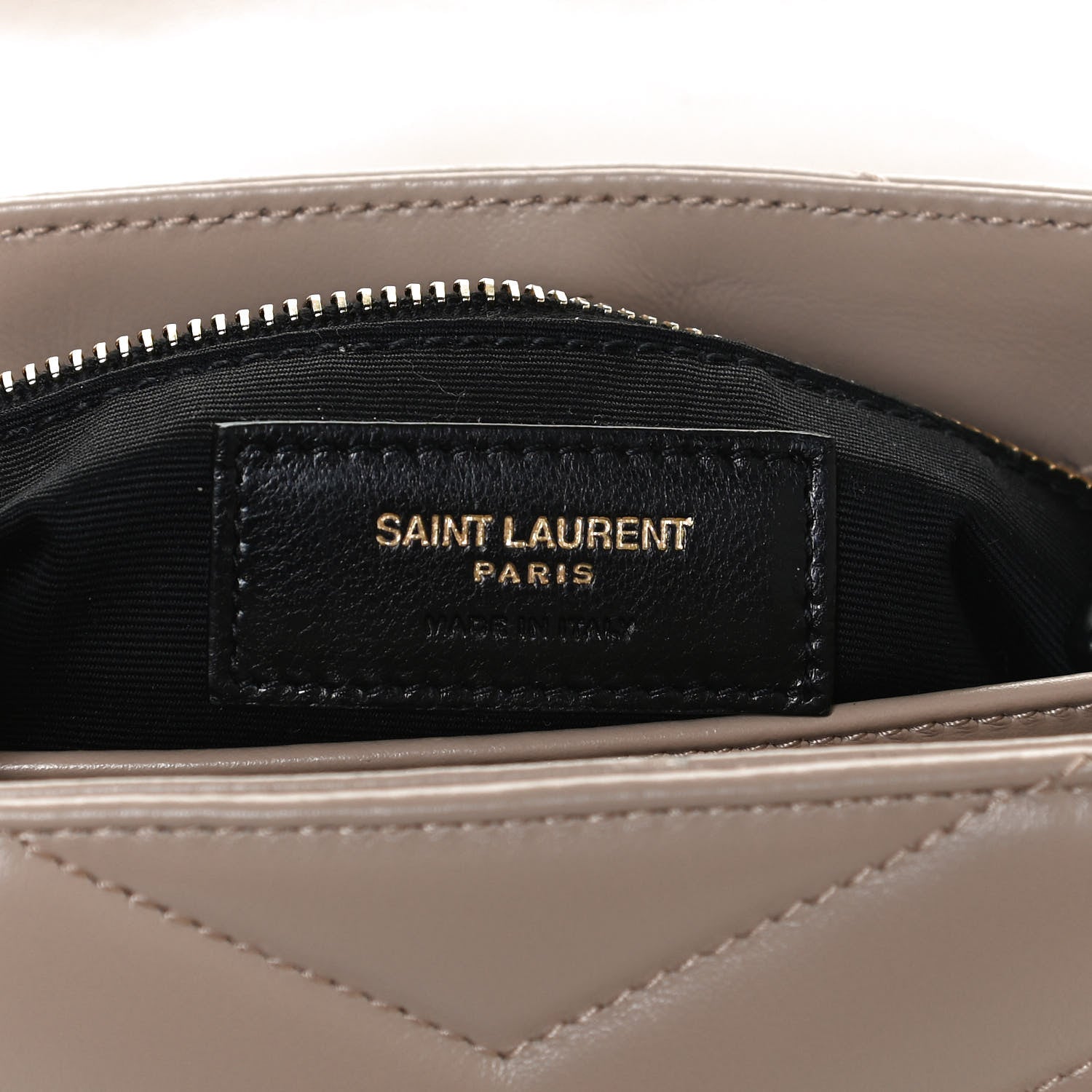Saint Laurent Calfskin Y Quilted Monogram Toy Loulou Crossbody Bag Latte 6 of 12