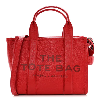 Marc Jacobs Grained Calfskin Small The Tote Bag True Red 1 of 18