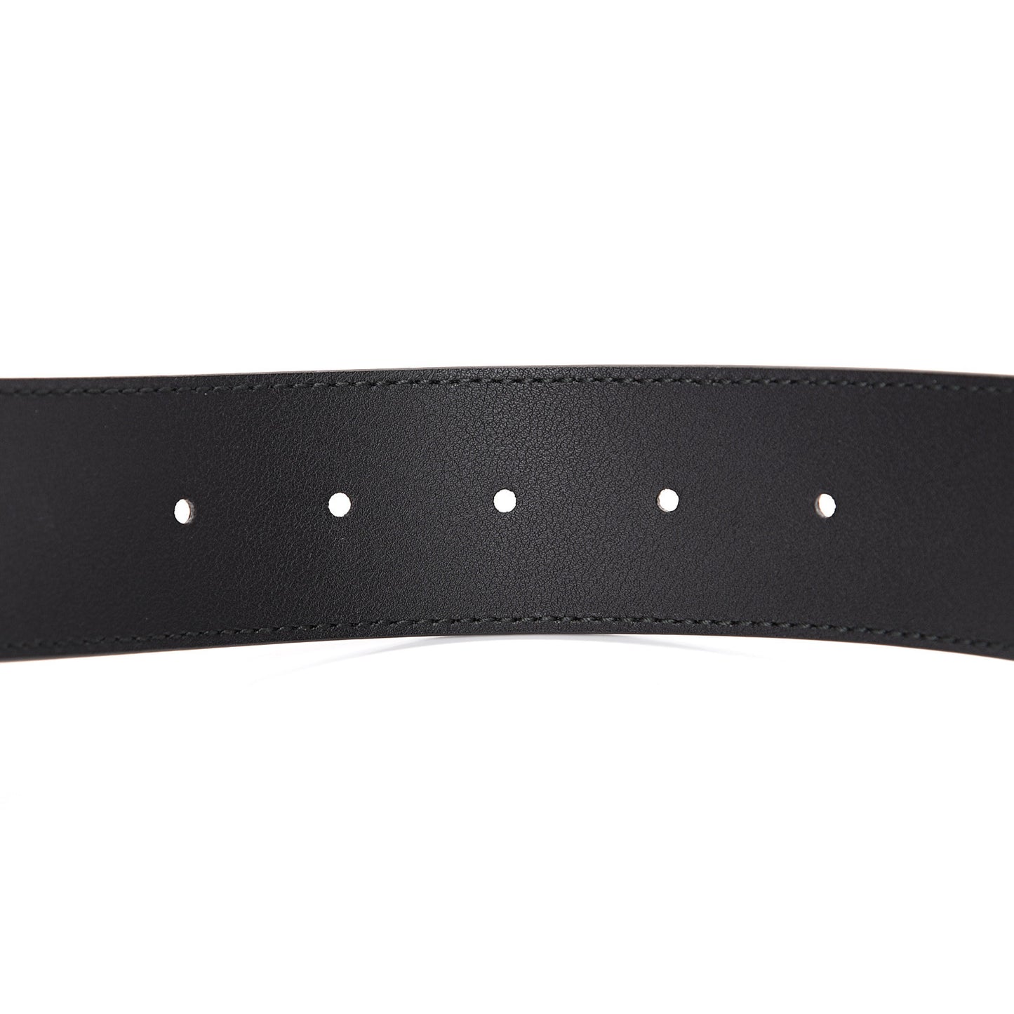 Moon Calfskin Pearl Double G 40mm Belt 85 34 Black Cream