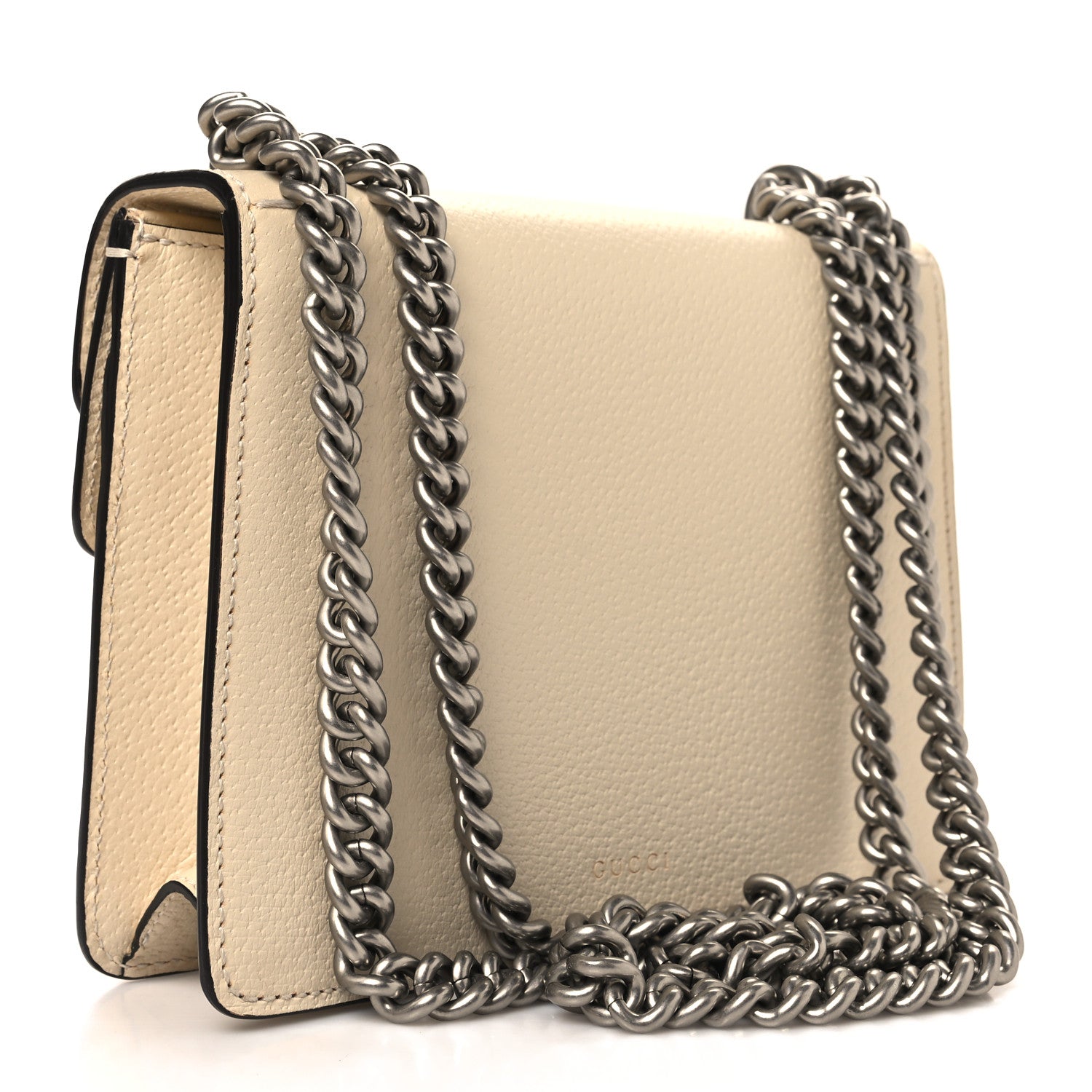 Gucci Textured Calfskin Crystal Mini Dionysus Shoulder Bag Mystic White 3 of 11