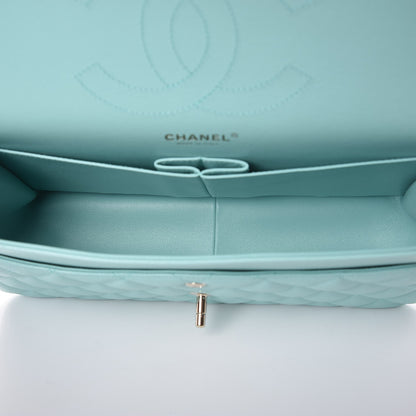 Chanel Caviar Quilted Jumbo Double Flap Light Blue 5 of 11