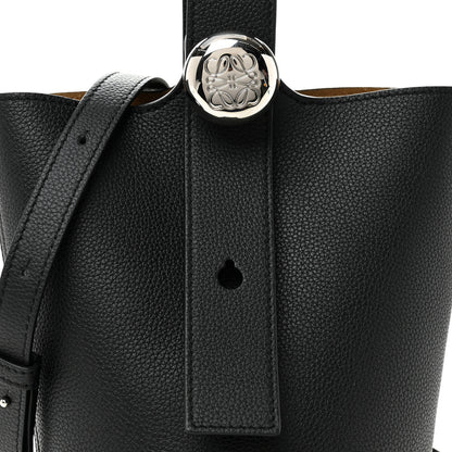 Loewe Soft Grained Calfskin Mini Pebble Bucket Bag Black 8 of 10