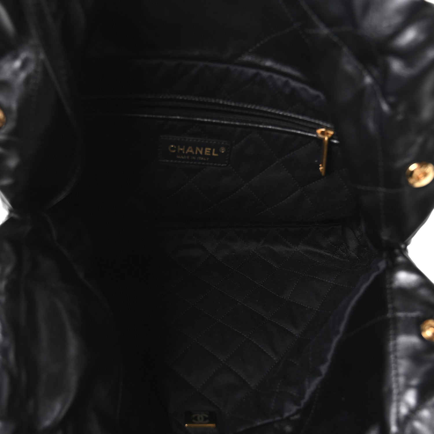 Chanel Shiny Calfskin Quilted Small Chanel 22 Black 6 of 11
