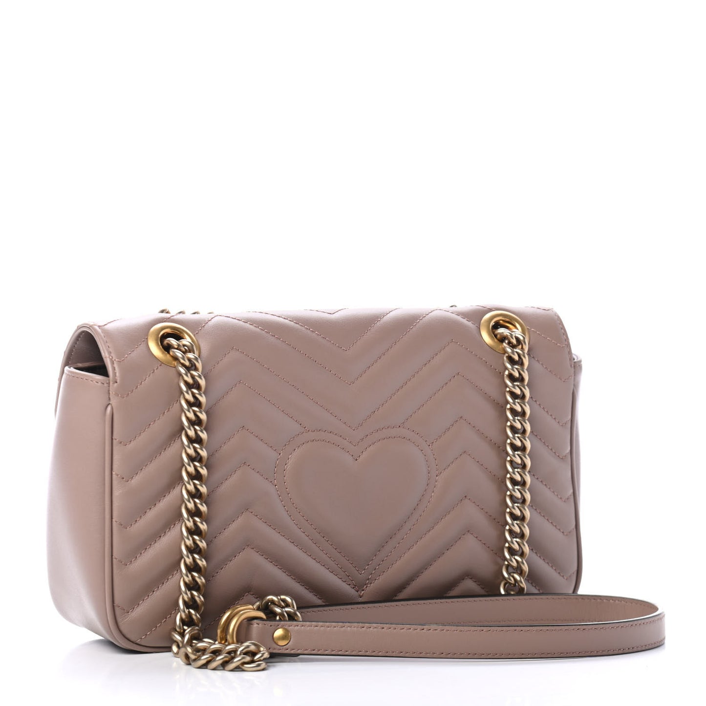 Calfskin Matelasse Small GG Marmont Shoulder Bag Porcelain Rose