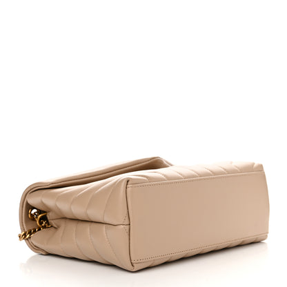 Saint Laurent Calfskin Y Quilted Monogram Small Loulou Chain Satchel Dark Beige 4 of 11