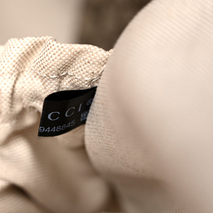 Gucci GG Supreme Monogram Azalea Calfskin Retro Interlocking G Large Duffle Bag Beige Ebony Brown Sugar 6 of 12