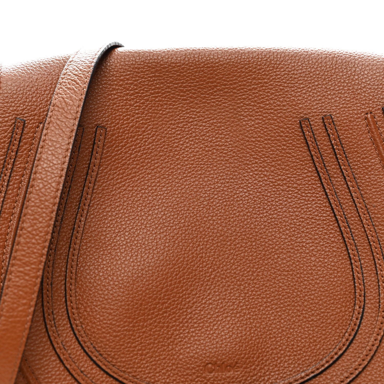 Chloe Calfskin Medium Marcie Round Crossbody Bag Tan 8 of 13