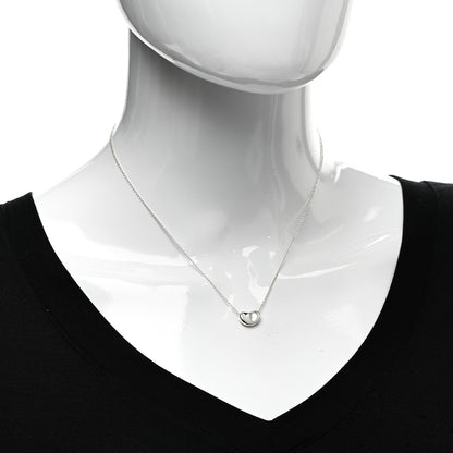 Tiffany Sterling Silver 9mm Elsa Peretti Bean Pendant Necklace 2 of 4