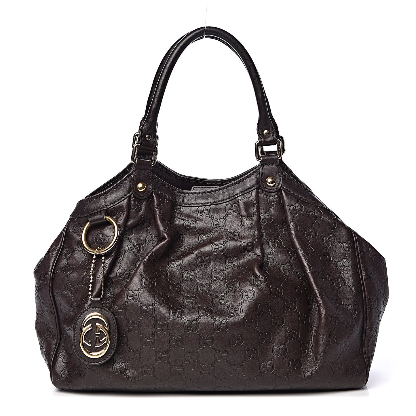 Guccissima Medium Sukey Tote Chocolate
