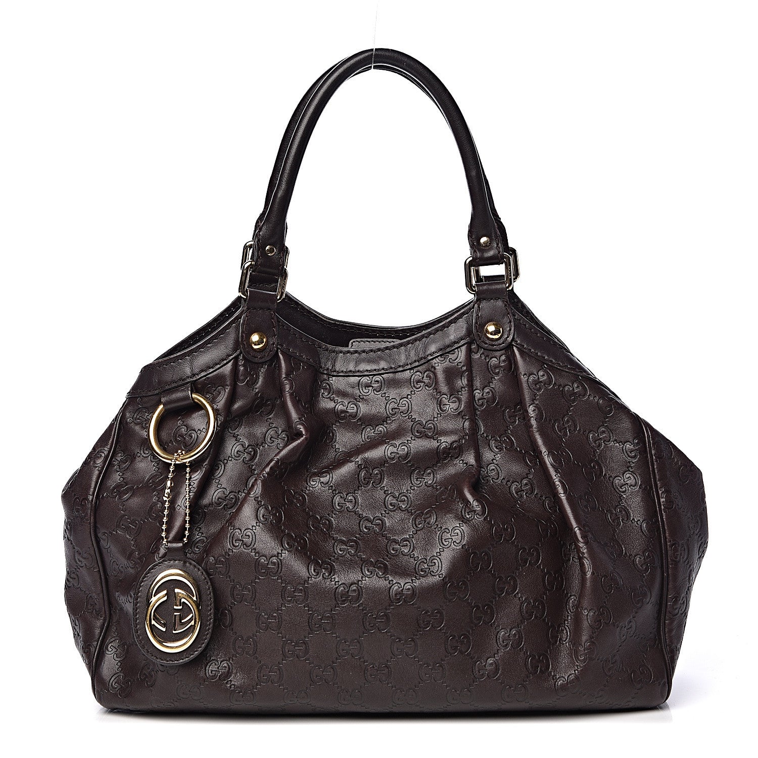 Gucci Guccissima Medium Sukey Tote Chocolate 1 of 10