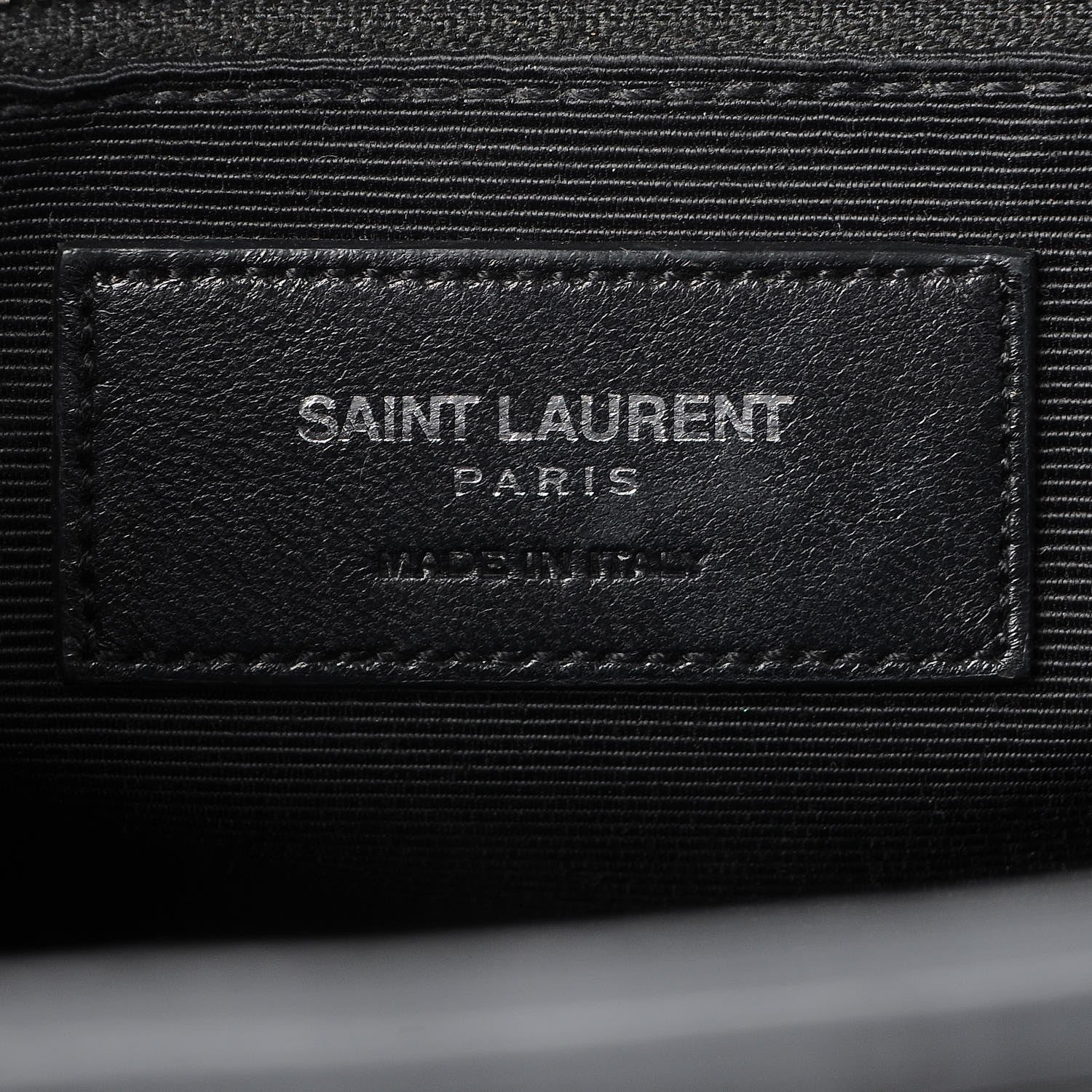 Saint Laurent Sheepskin Matelasse Chevron Large Monogram Shopping Bag Black 7 of 8