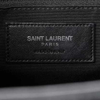 Saint Laurent Sheepskin Matelasse Chevron Large Monogram Shopping Bag Black 7 of 8