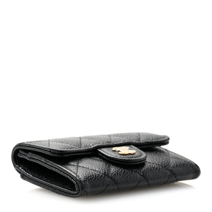 Chanel Caviar Quilted Flap Card Holder Wallet Black 4 of 10