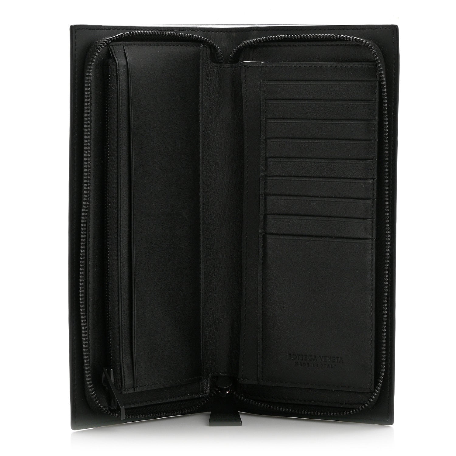 Bottega Veneta Nappa Intrecciato Zip Wallet Black 5 of 9