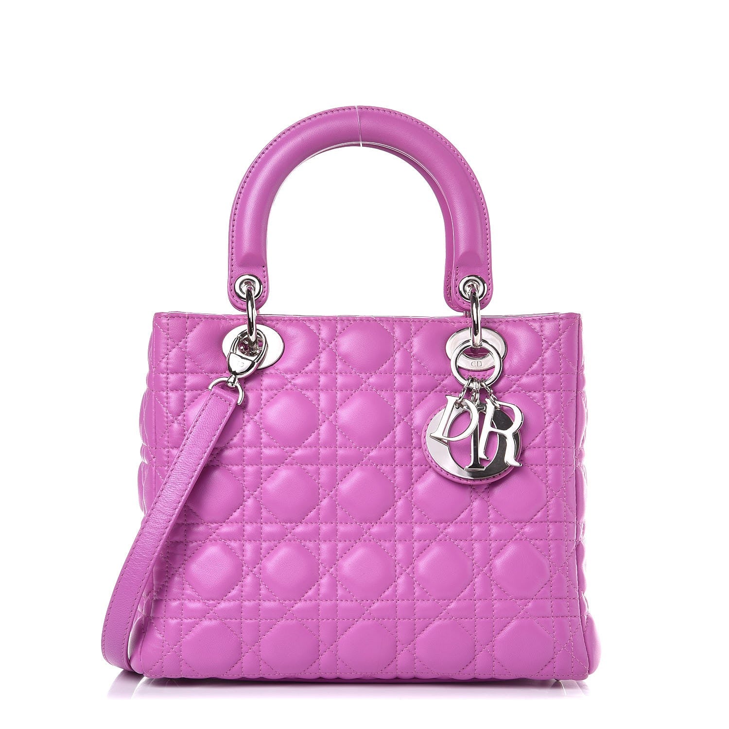 Christian Dior Lambskin Cannage Medium Lady Dior Purple 1 of 7