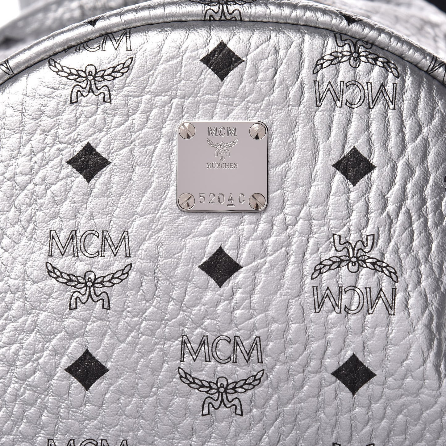 Metallic Visetos Medium Side Stud Stark Backpack Berlin Silver
