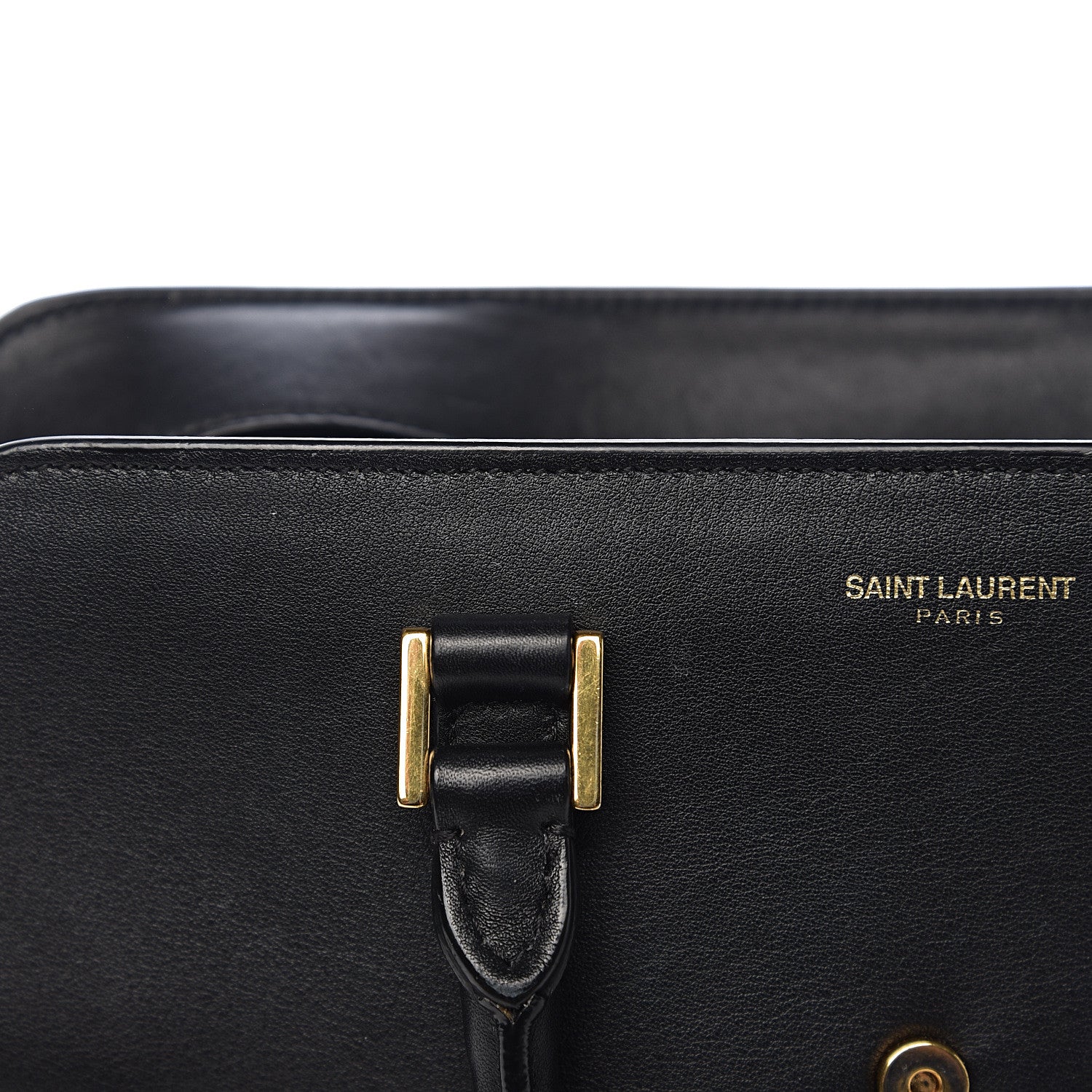 Saint Laurent Calfskin Monogram Baby Cabas Black 8 of 15