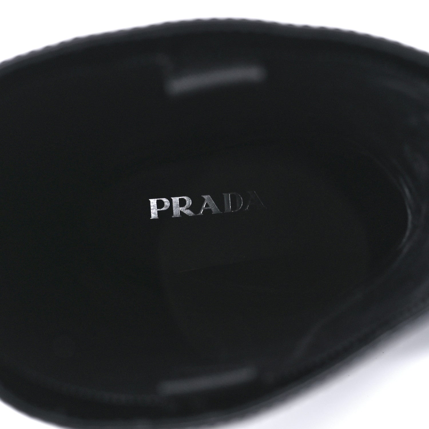 Prada Brushed Calfskin Metal Triangle Logo Riding Boots 39 Black 7 of 8