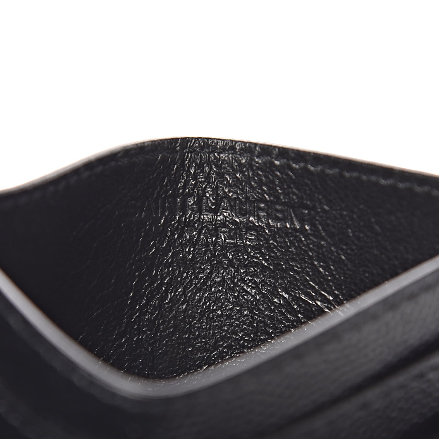 Saint Laurent Grain de Poudre Musical Notes Credit Card Case Black 6 of 8