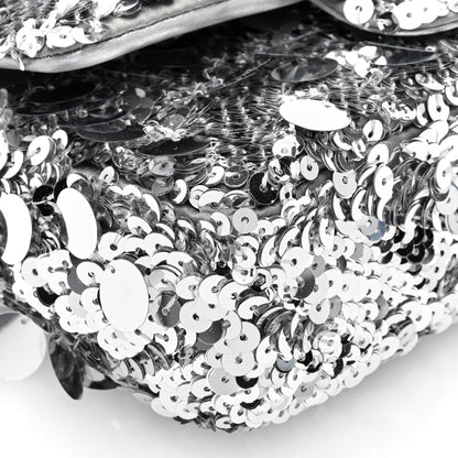 Chanel Sequin Mini Rectangular Flap Silver 9 of 10
