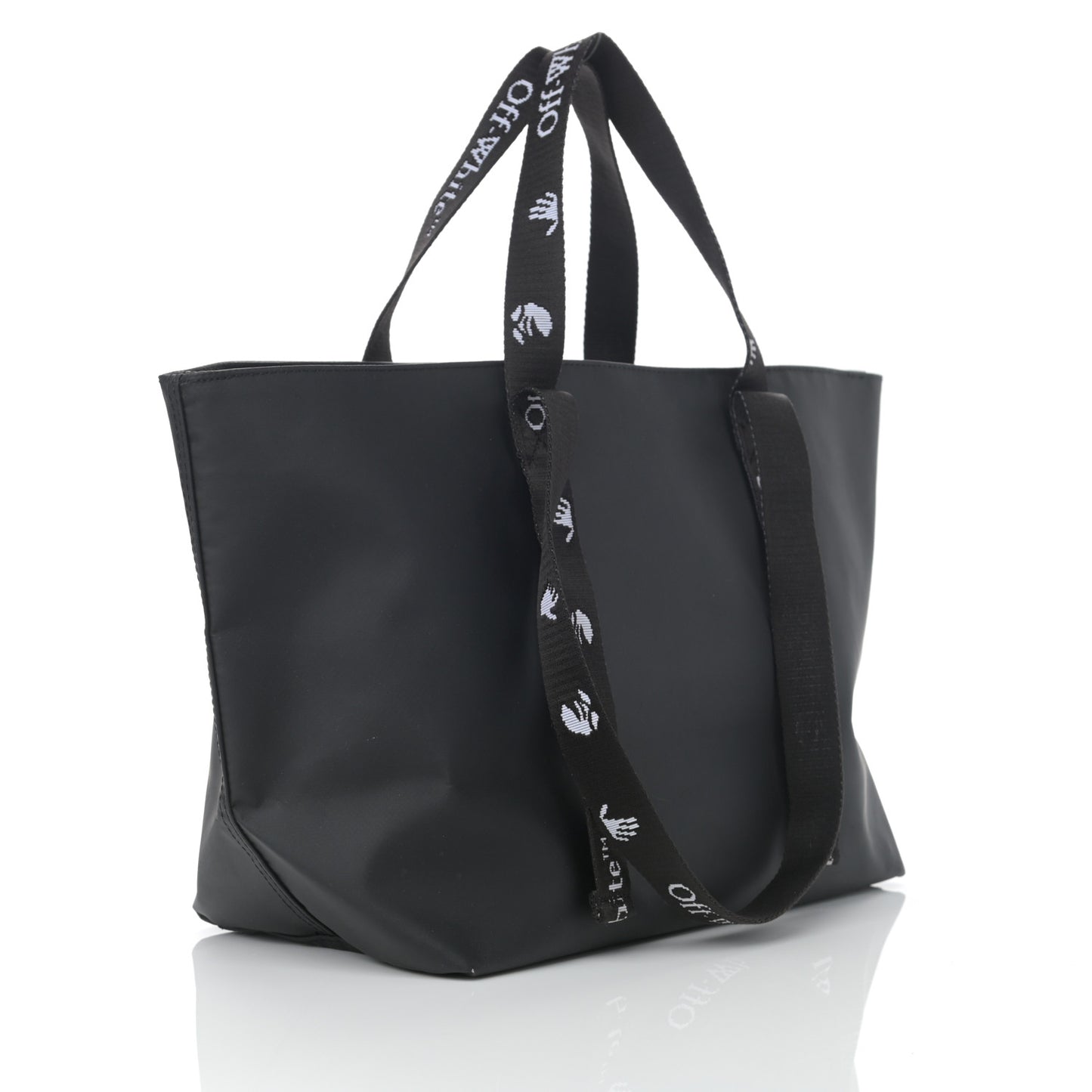 Nylon Sculpture Tote Bag Black