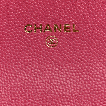 Chanel Caviar Quilted Flap Card Holder Wallet Pink 6 of 8