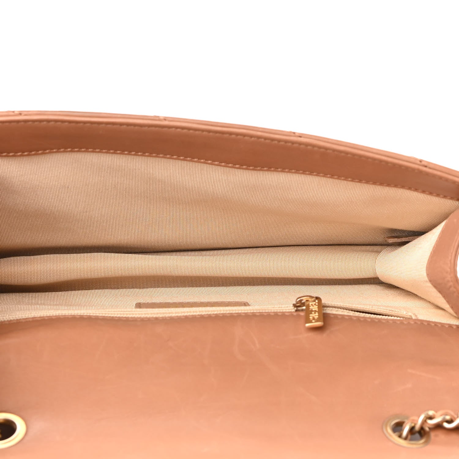 Chanel Calfskin Chevron Gabrielle Flap Brown 5 of 9