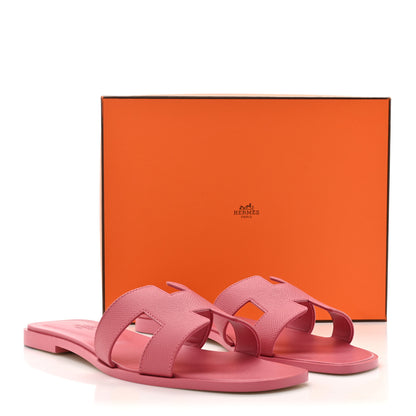 Hermes Epsom Oran Sandals 41.5 Rouge Azalee 10 of 10