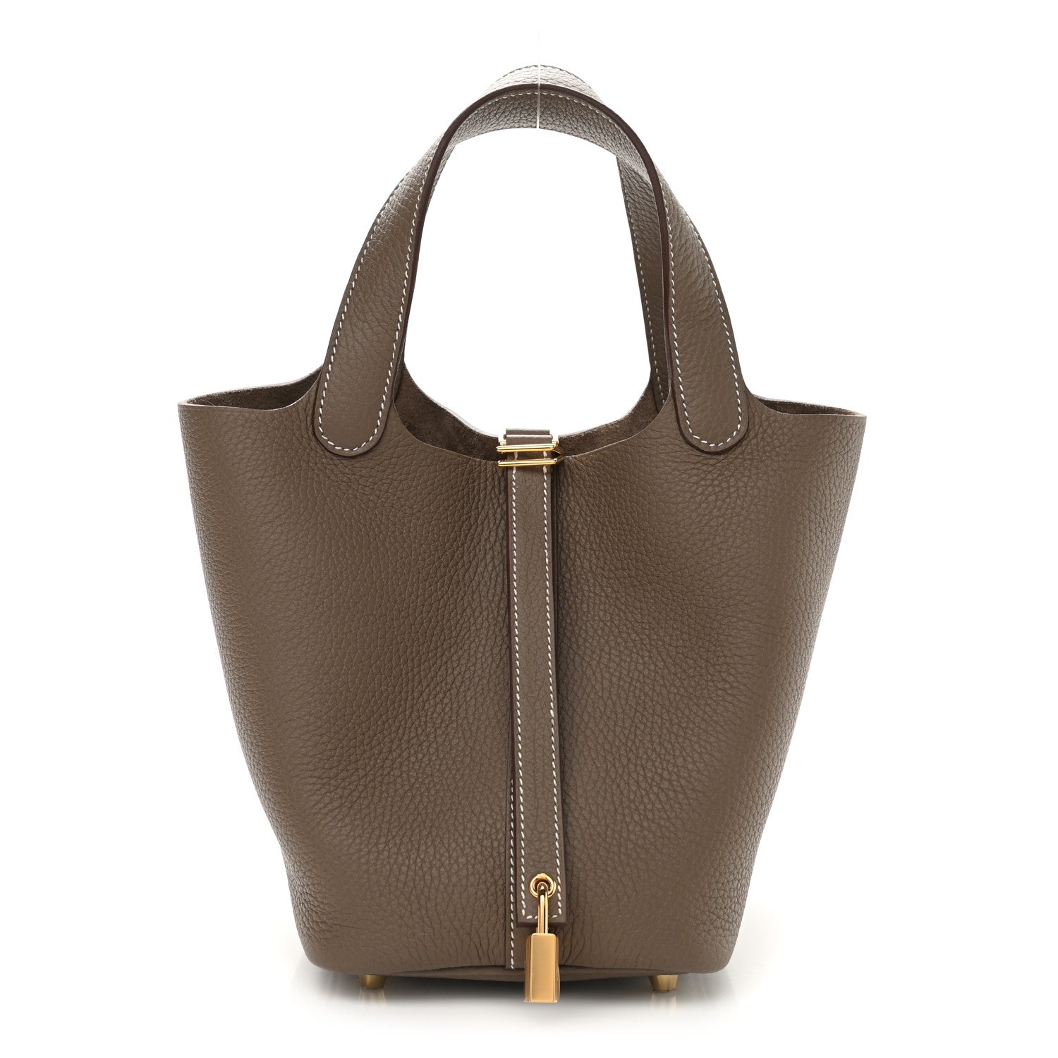 Hermes Taurillon Clemence Picotin Lock 18 PM Etoupe 1 of 9
