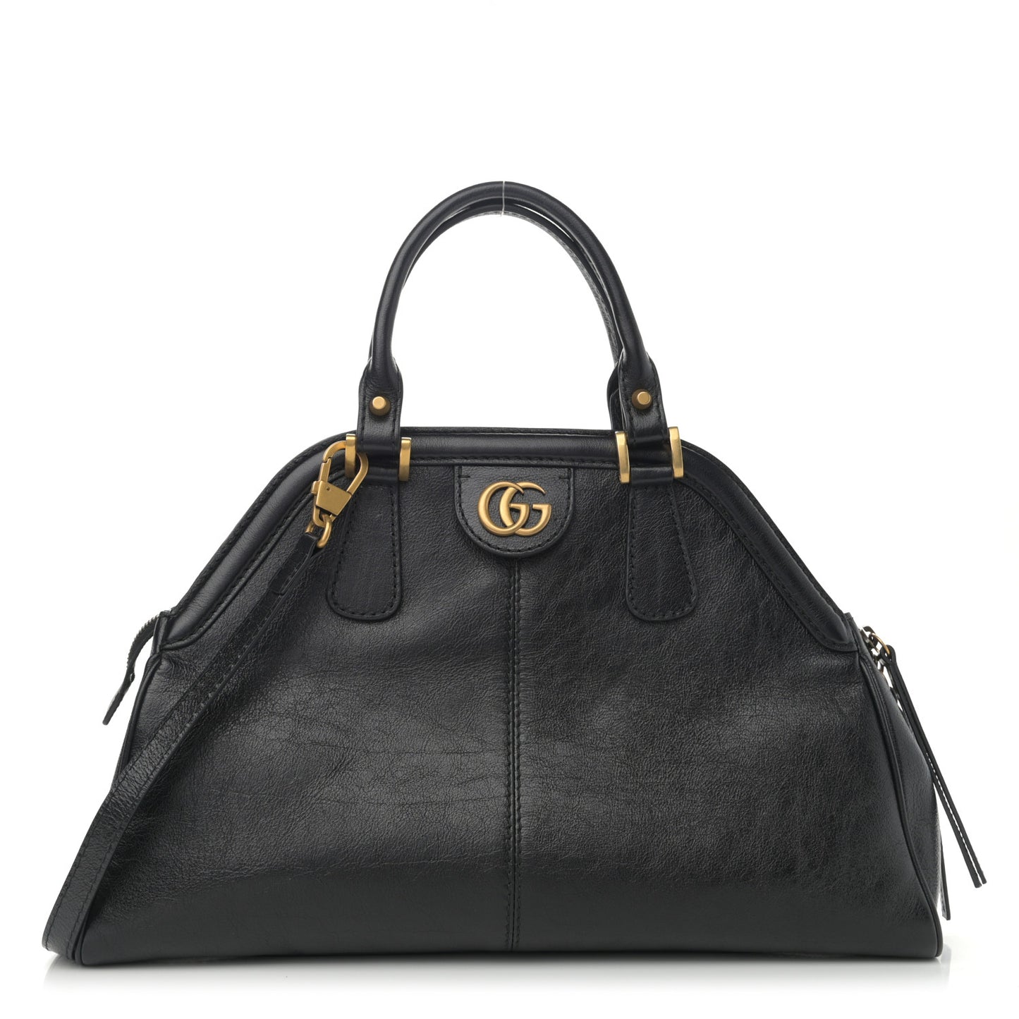 Calfskin Medium Re(Belle) Top Handle Bag Black