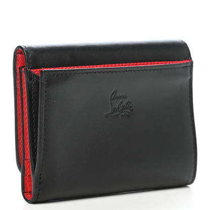 Christian Louboutin Calfskin Spiked Macaron Mini Spiked Wallet Black 3 of 6
