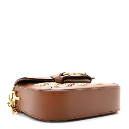 Gucci New Canvas Charisma Calfskin Crystal GG Monogram Mini Horsebit 1955 Shoulder Bag Camel Ebony 4 of 11