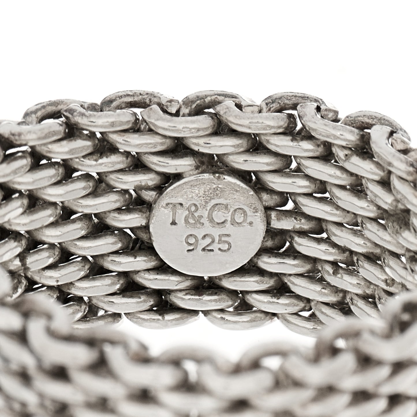 Sterling Silver Somerset Mesh Ring 56 7.75
