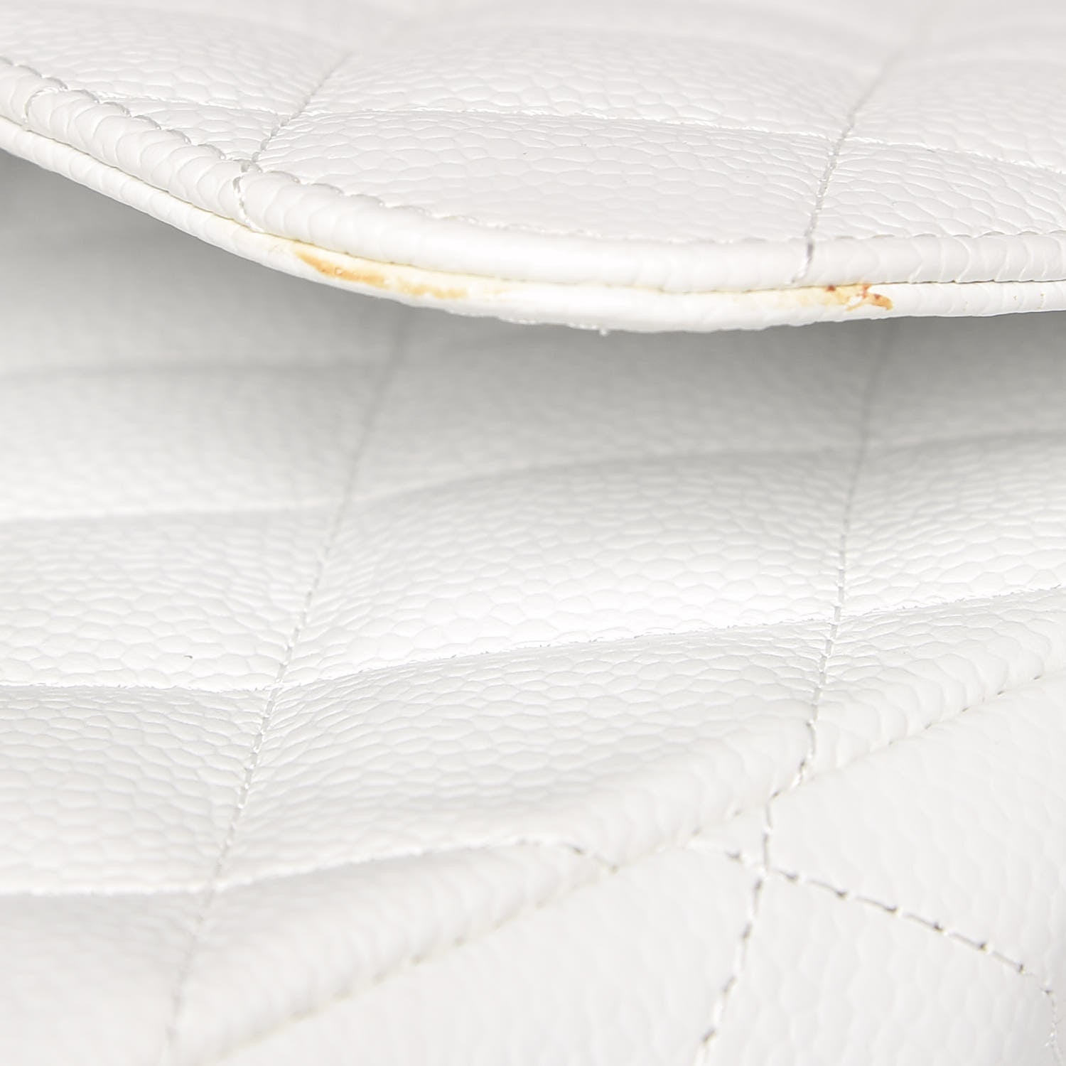 Chanel Caviar Quilted Jumbo Single Flap White 9 of 11