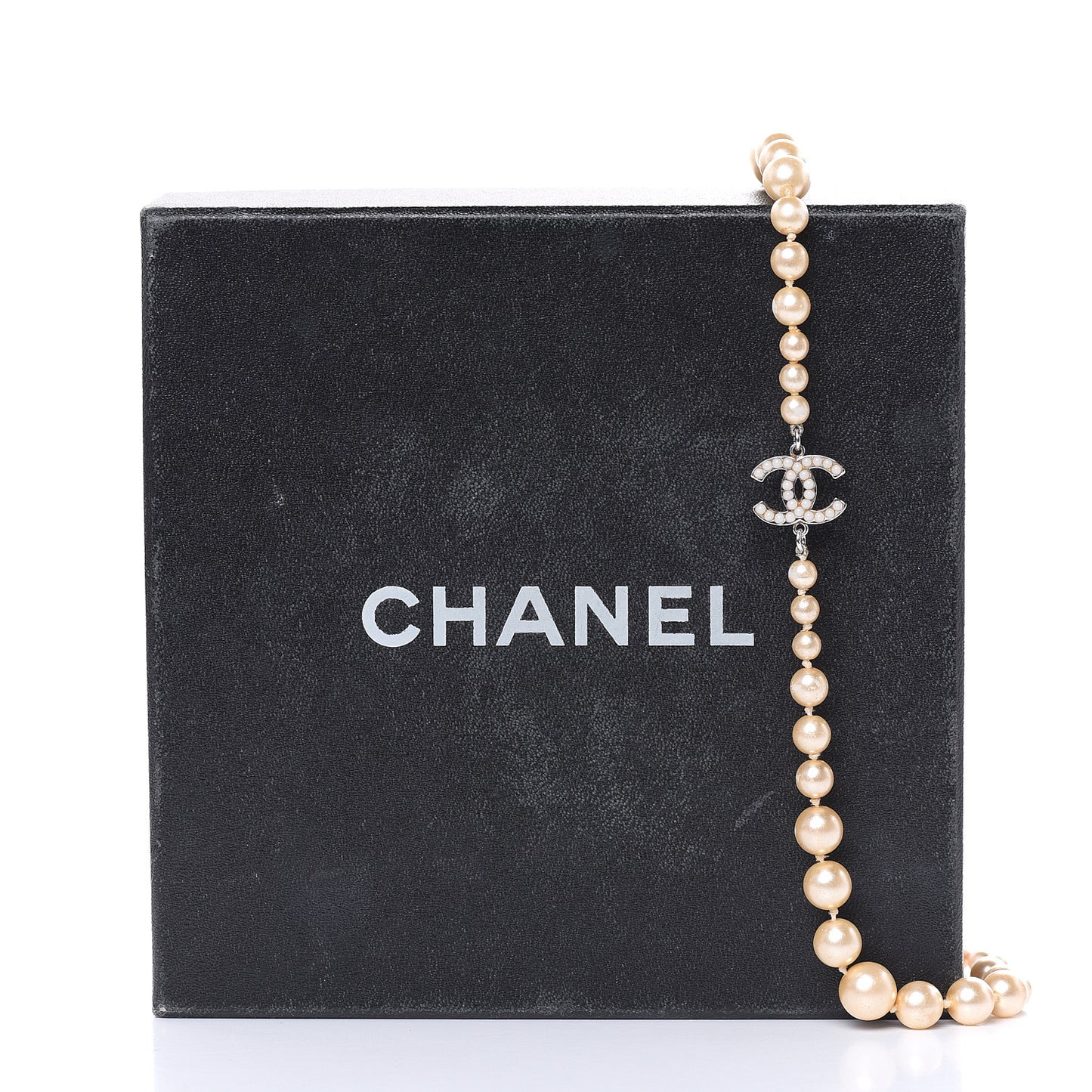 Pearl CC Short Necklace Silver