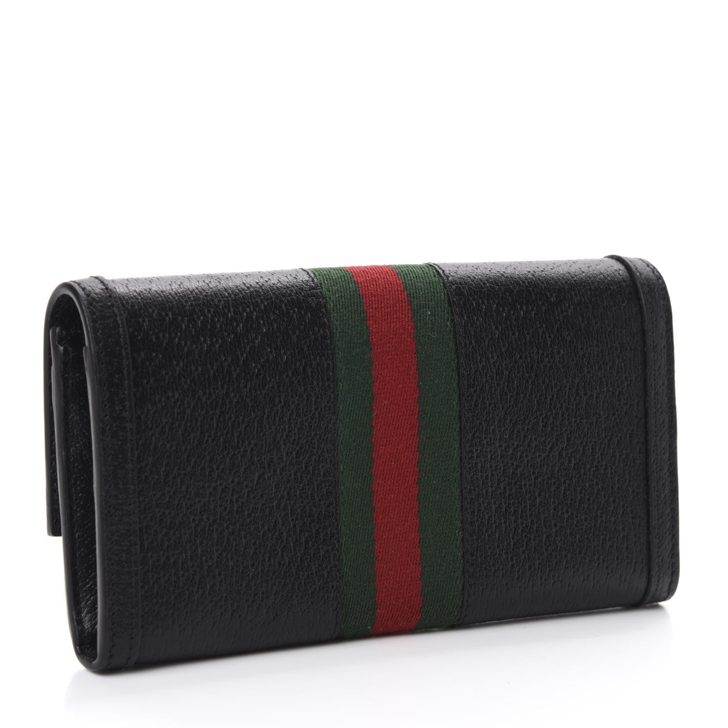 Gucci Calfskin Web Ophidia Continental Wallet Black 3 of 7