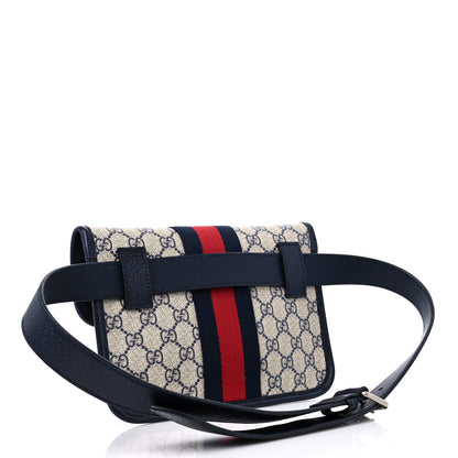 Gucci GG Supreme Monogram Web Small Ophidia Belt Bag 100 40 Beige Navy 3 of 9