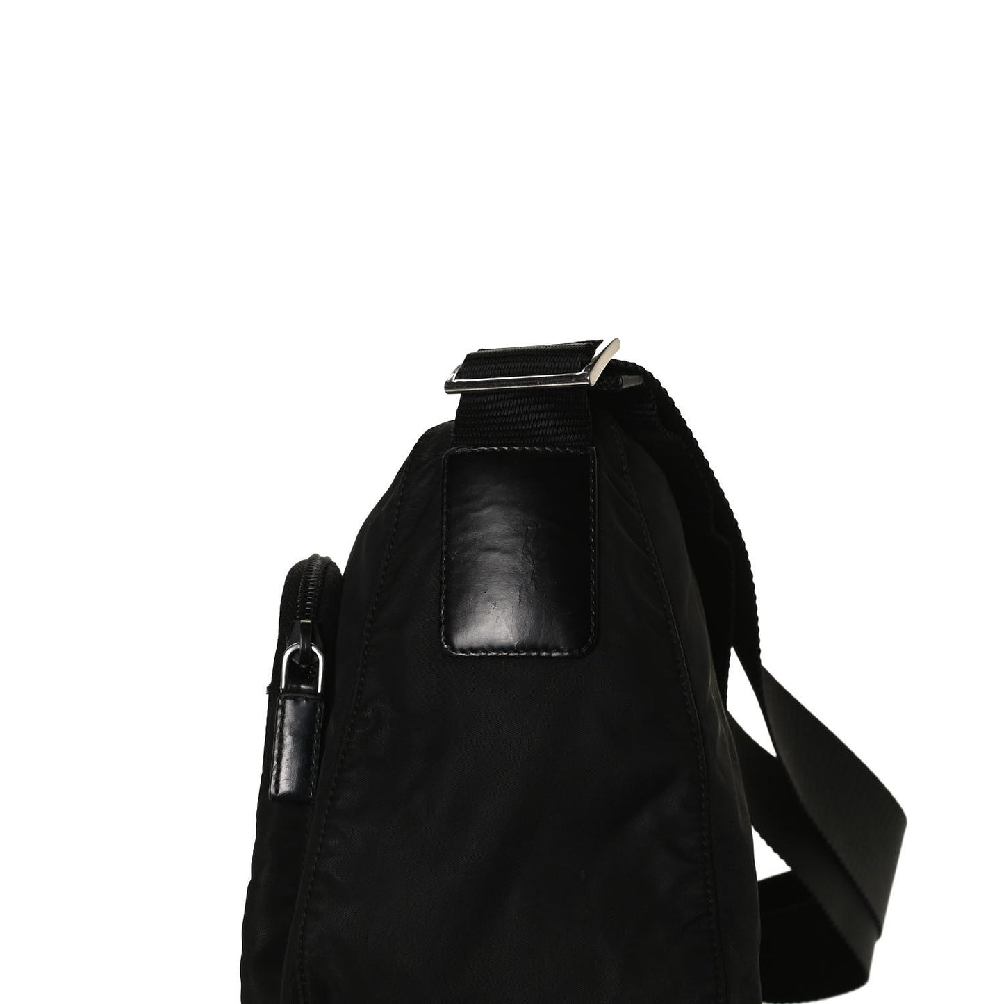 Nylon Vela Messenger Bag Black