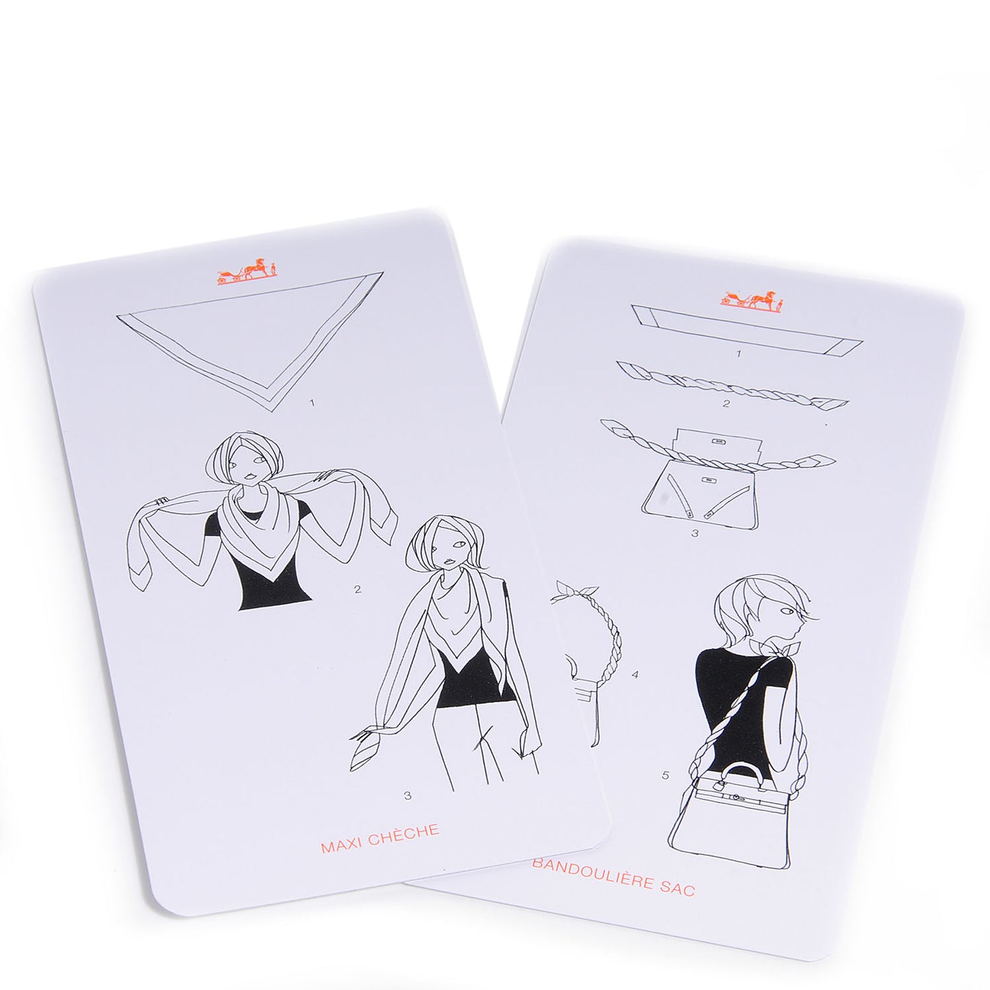 Knotting Cards Cartes A Nouer Carre Scarf Guide