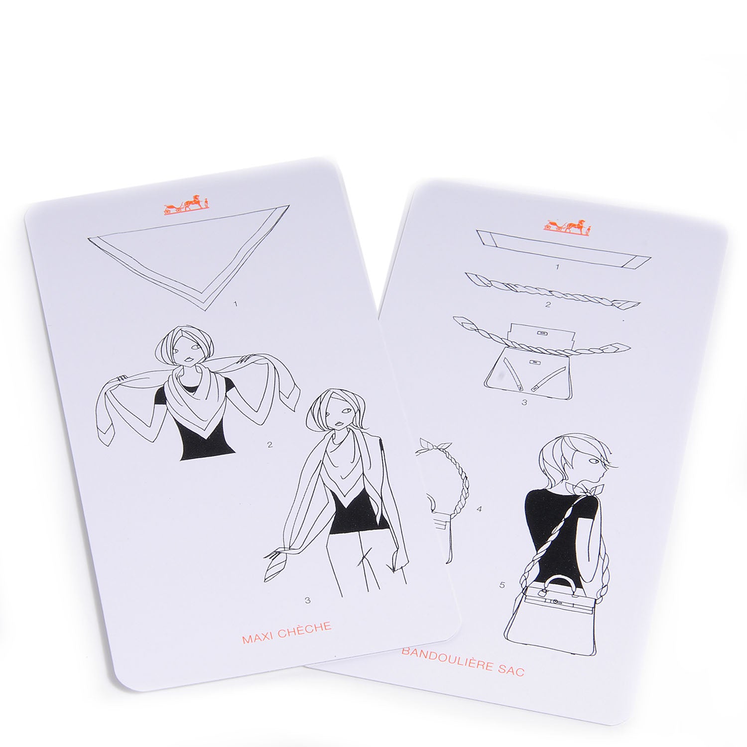 Hermes Knotting Cards Cartes A Nouer Carre Scarf Guide 5 of 5