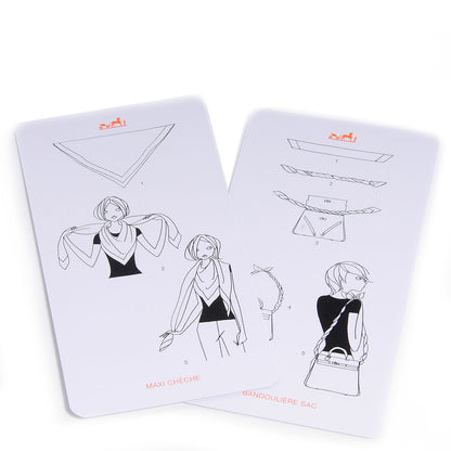 Hermes Knotting Cards Cartes A Nouer Carre Scarf Guide 5 of 5
