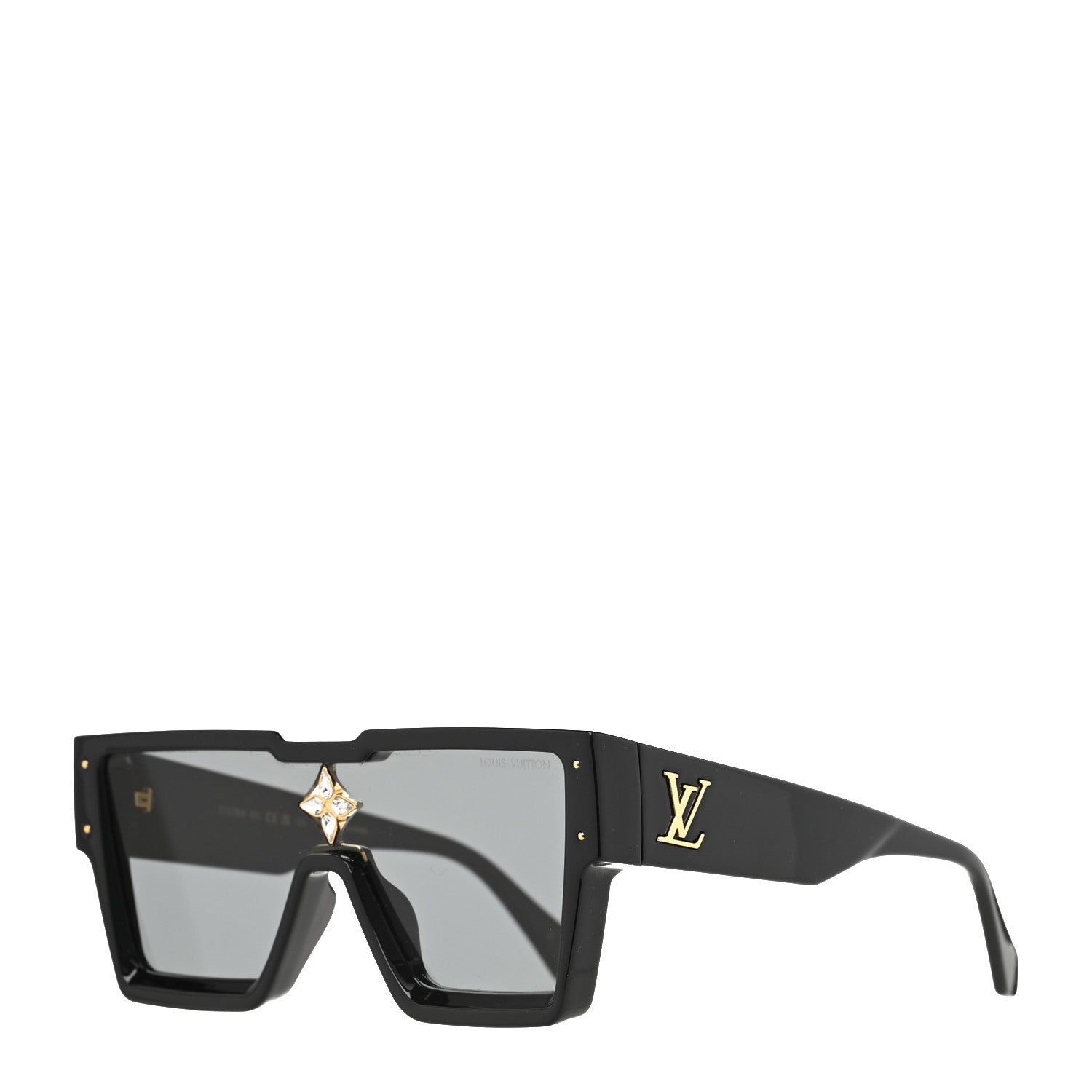 Louis Vuitton Acetate Swarovski Crystal Cyclone Sunglasses Z1578W Black 1 of 8