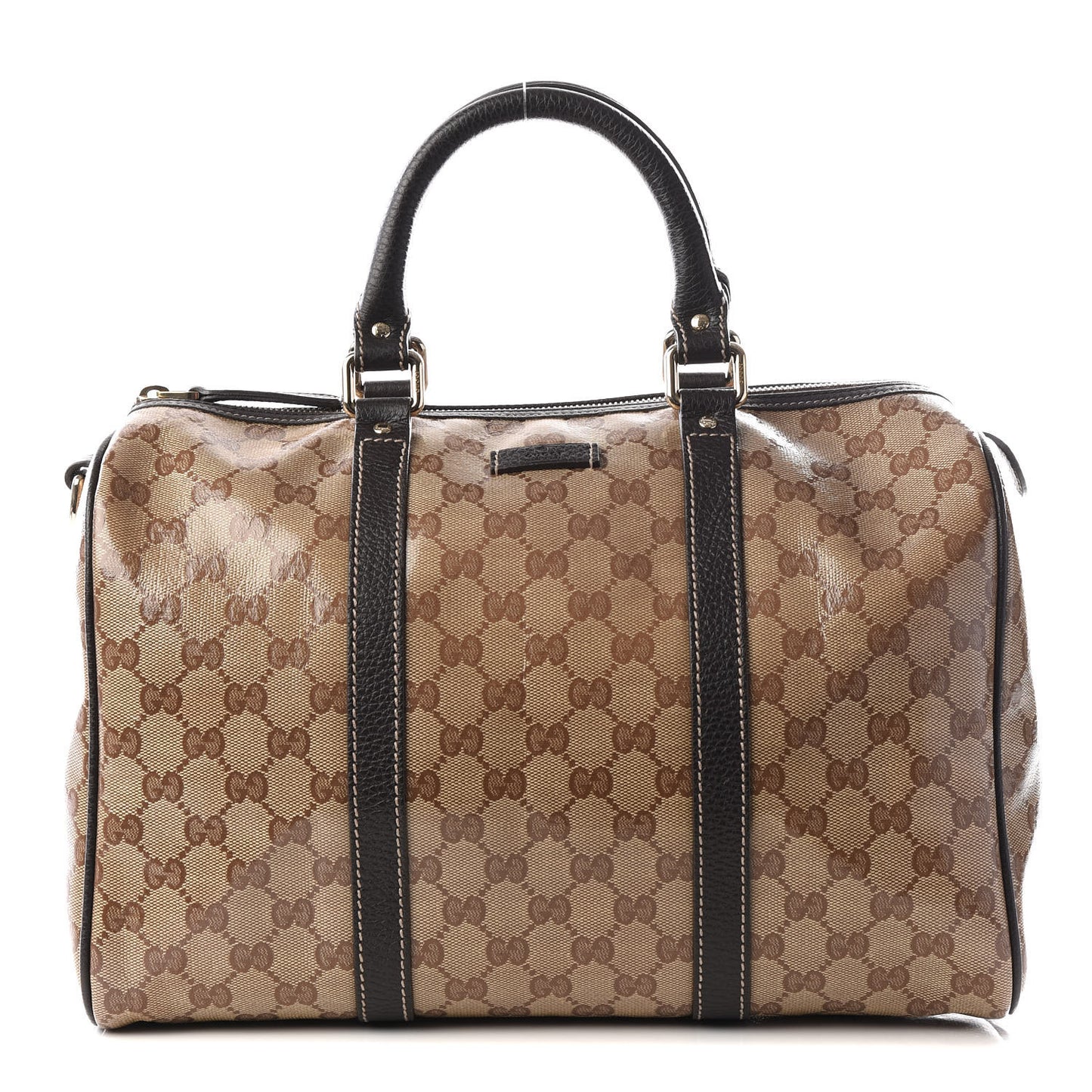 Crystal Monogram Medium Joy Boston Dark Brown
