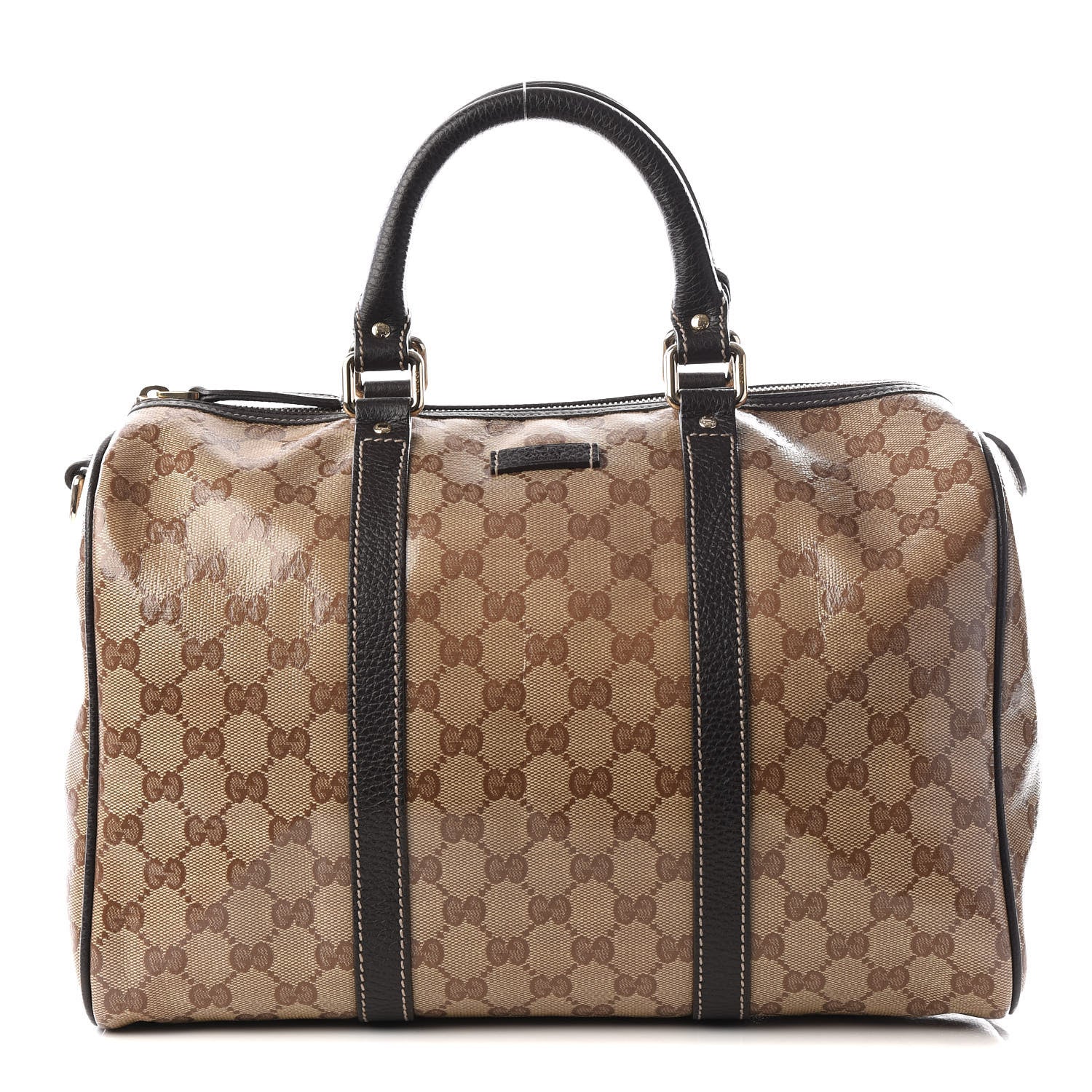 Gucci Crystal Monogram Medium Joy Boston Dark Brown 1 of 12