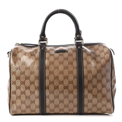 Gucci Crystal Monogram Medium Joy Boston Dark Brown 1 of 12