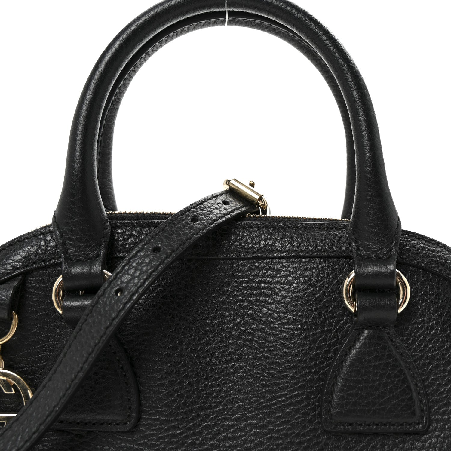Gucci Dollar Calfskin Small GG Charm Dome Bag Black 8 of 10