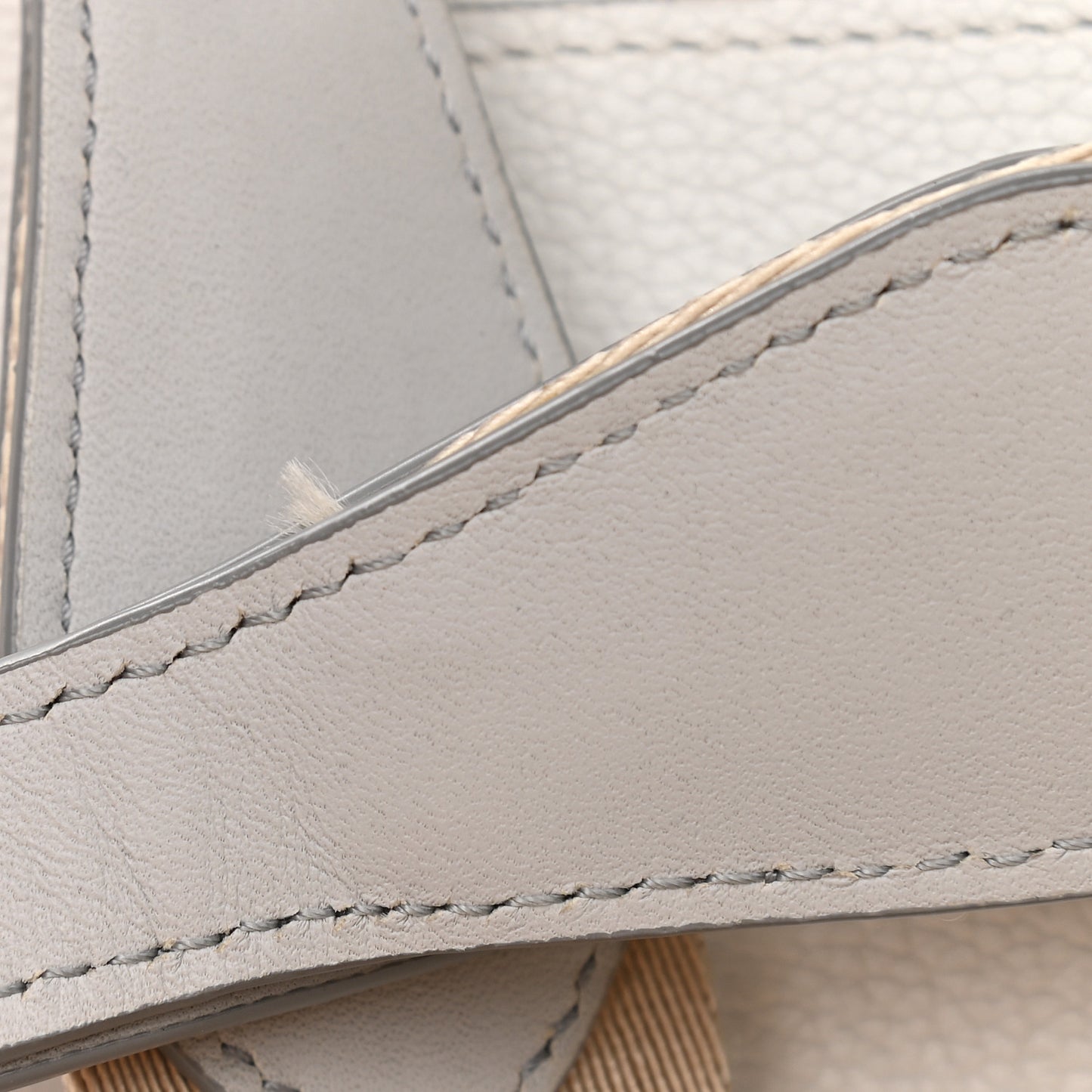 Grained Calfskin Medium Milla Convertible Backpack White Flake