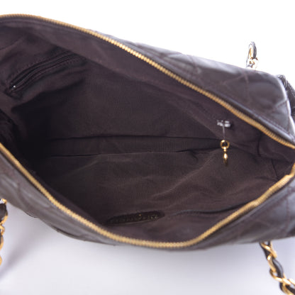 Chanel Patent Quilted Shoulder Bag Brown 5 of 15