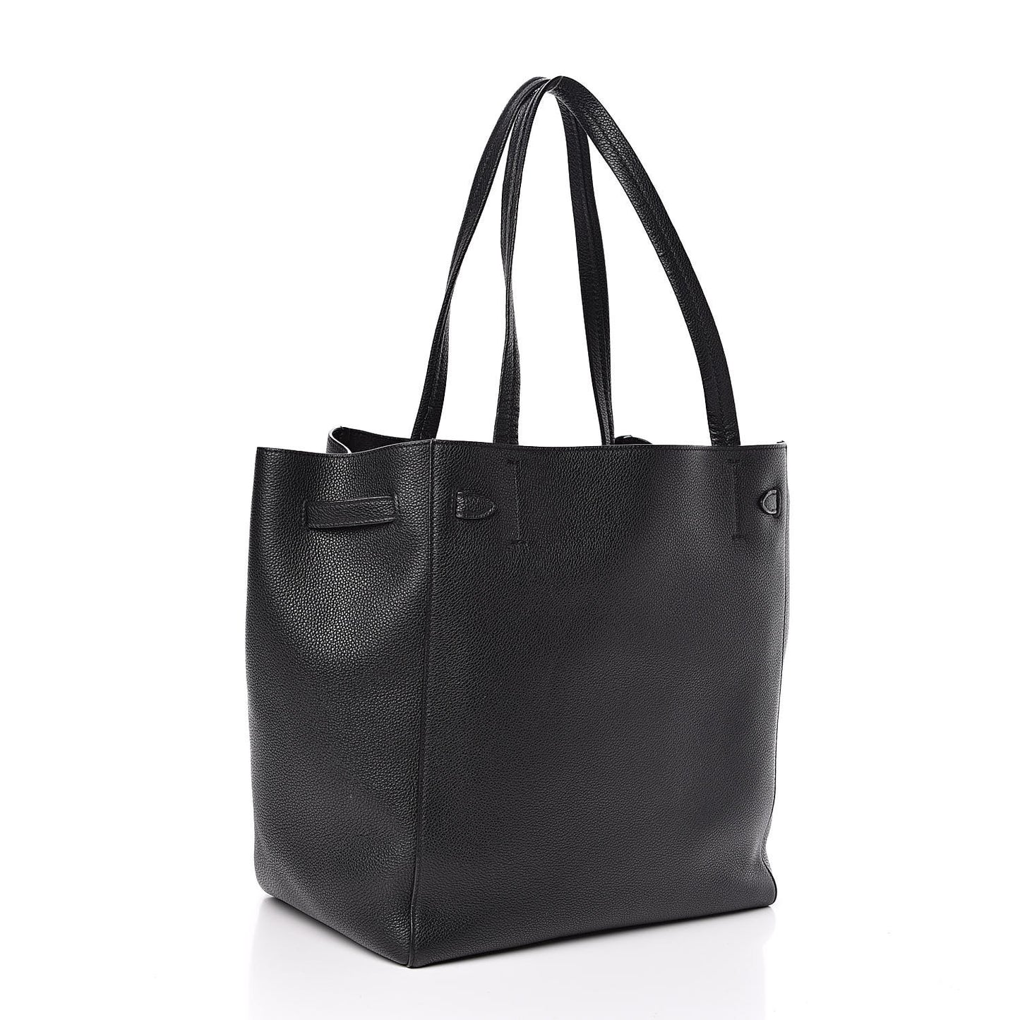 Soft Grained Calfskin Small Belt Cabas Phantom Black