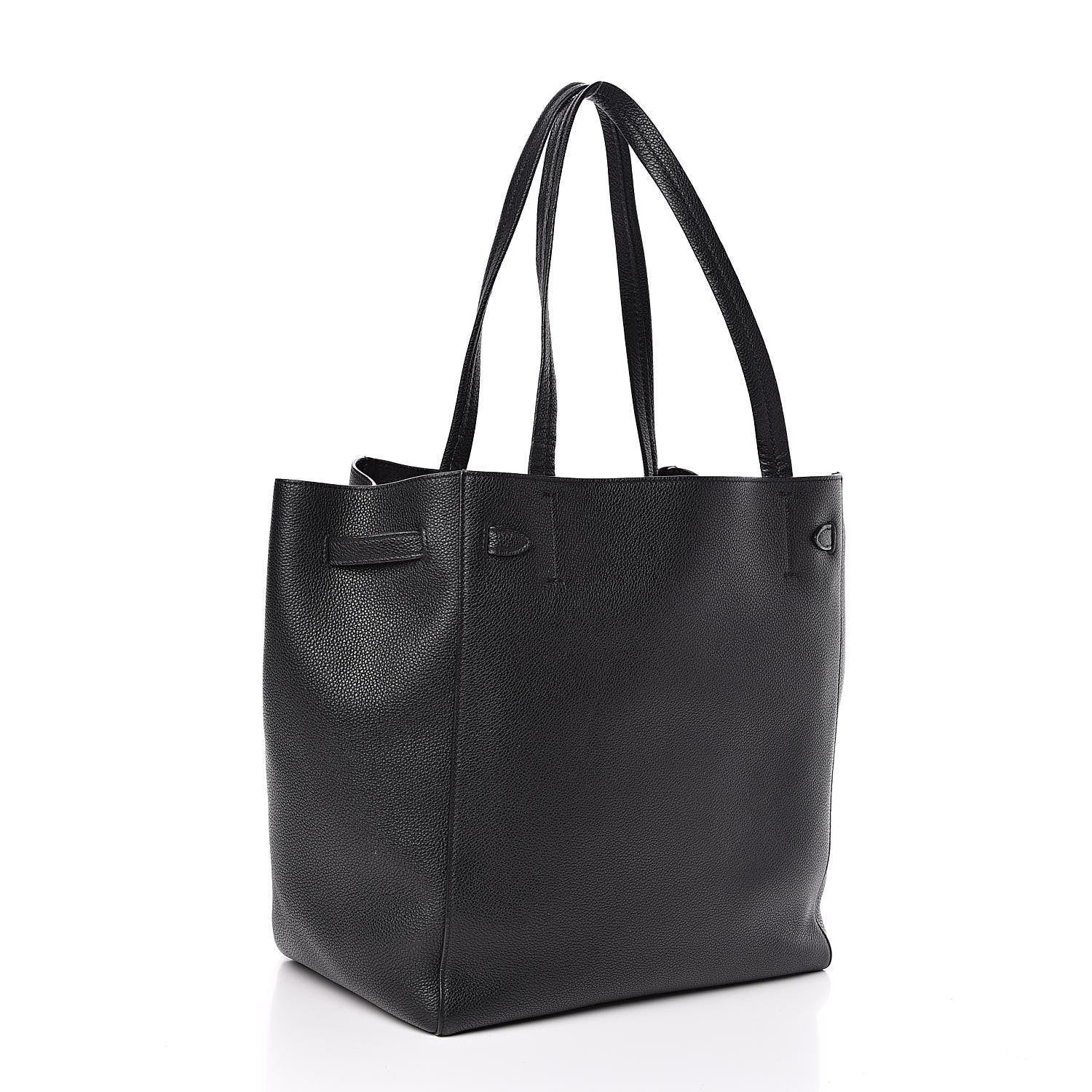 Celine Soft Grained Calfskin Small Belt Cabas Phantom Black 3 of 9
